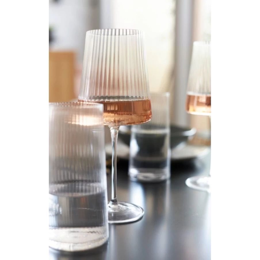 KARE Design Modern Wine Glass Riffle - Elegant Drinking Glasses for Wine Lovers
