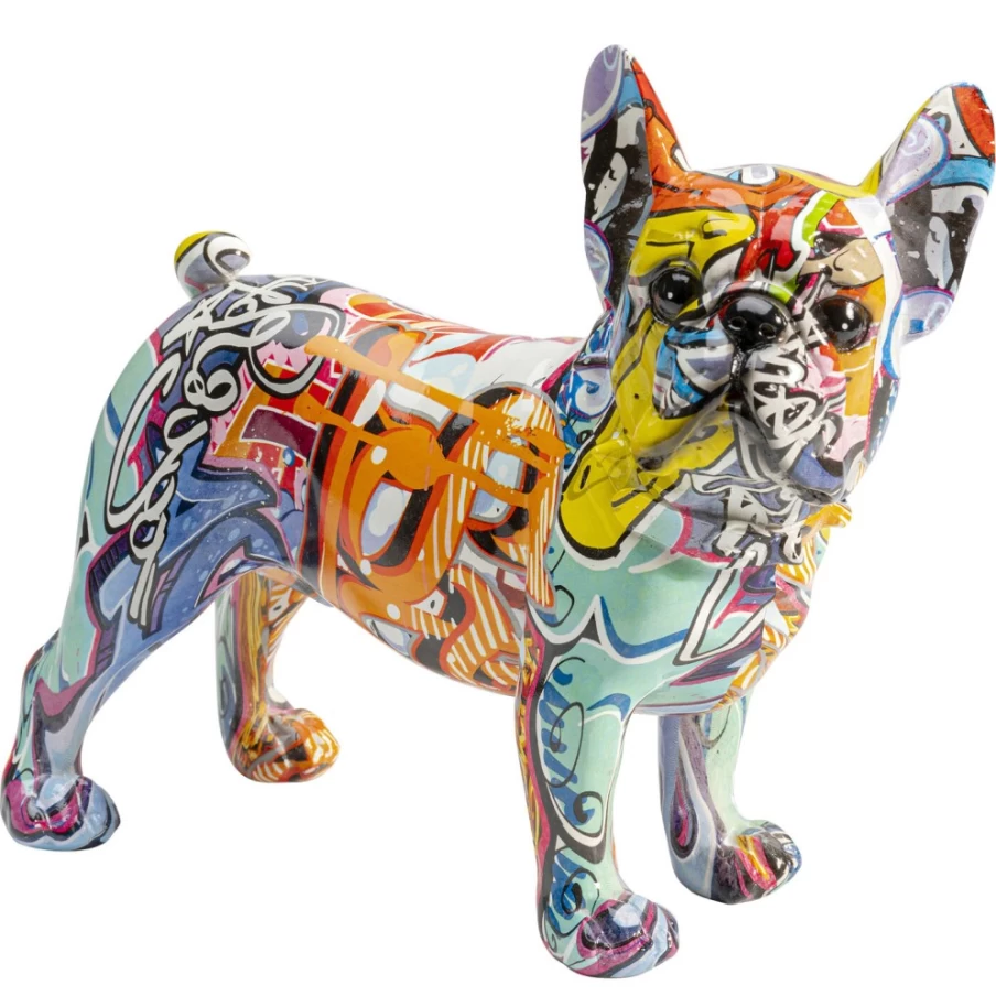 KARE Design Graffiti Dog Decor Statue 24cm Modern Art Sculpture for Home & Office