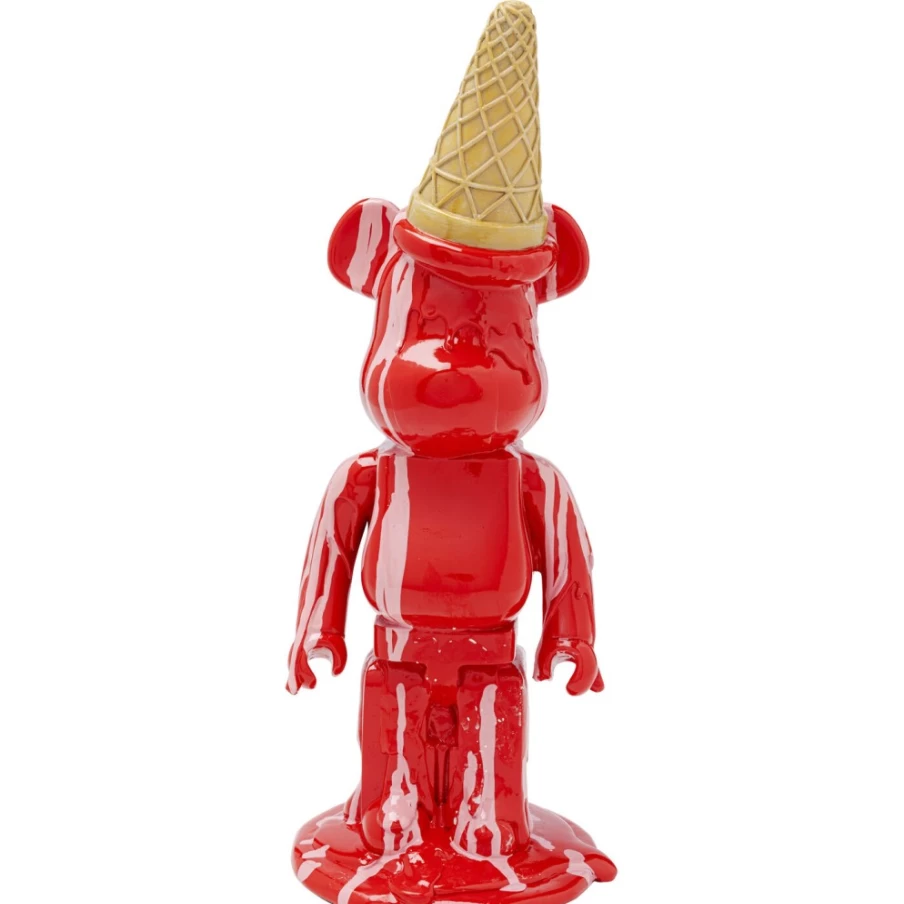 KARE Design Modern Red Gelato Bear Sculpture 40cm Home Decor Figurine
