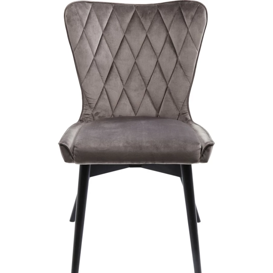 KARE Design Marshall Velvet Chair in Black and Grey - Modern Luxury Seating