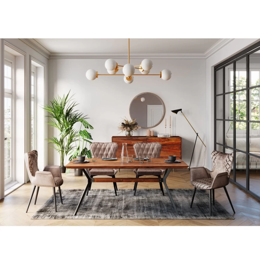 KARE Design Marshall Velvet Chair in Black and Grey - Modern Luxury Seating
