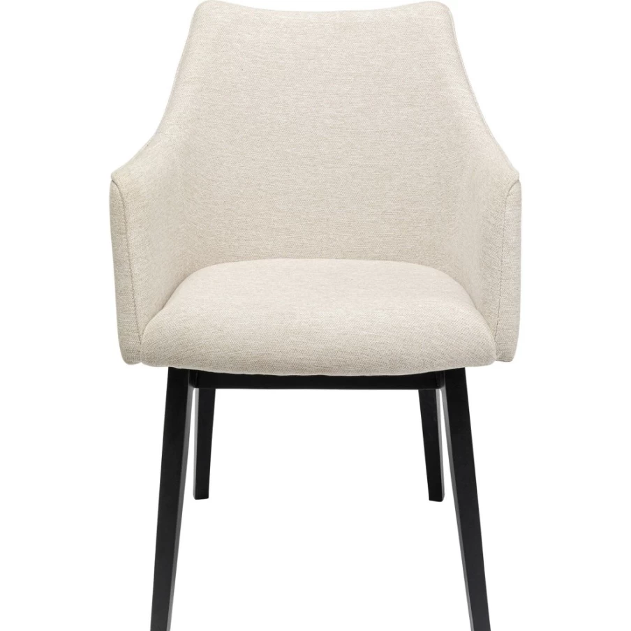 "KARE Design Modino Cream Armchair – Comfortable Upholstered Chair With Armrests"
