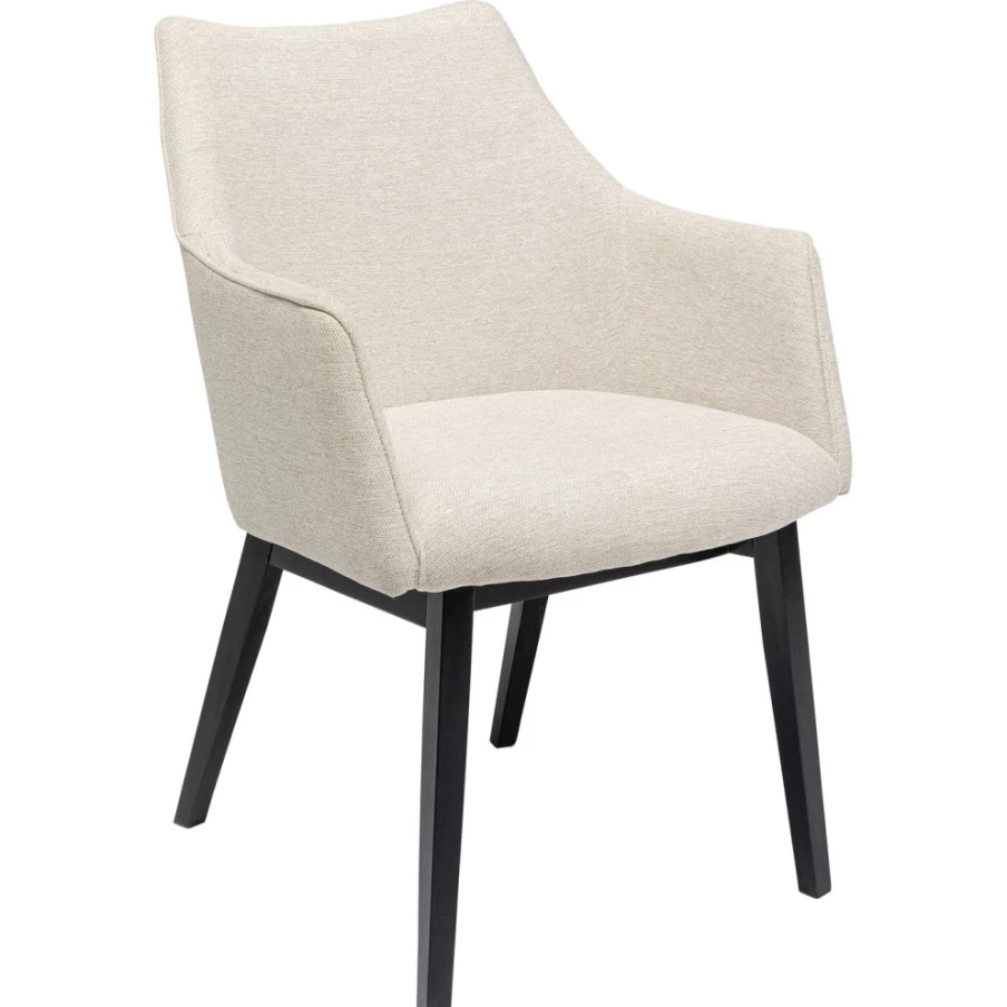 "KARE Design Modino Cream Armchair – Comfortable Upholstered Chair With Armrests"