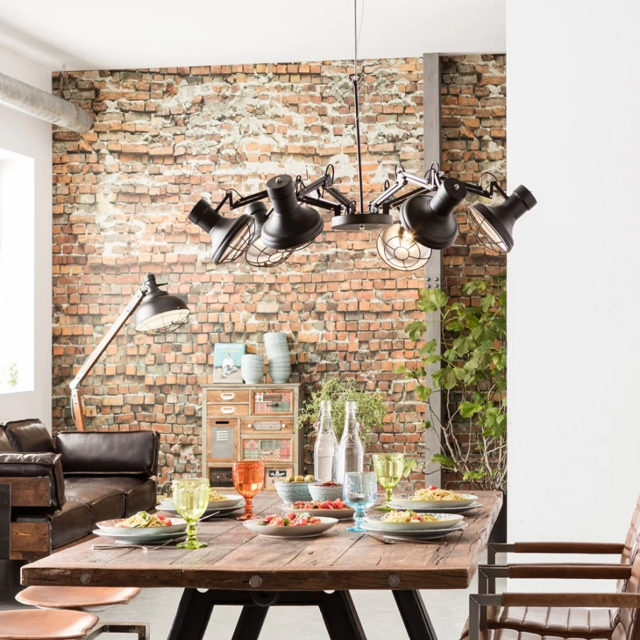 KARE Design Modern Spider 6-Light Pendant Lamp - Contemporary Multi-Light Chandelier for Dining Room