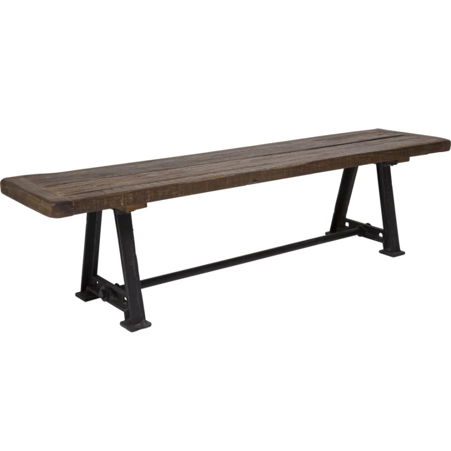 "KARE Design Modern Bench Railway 180 - Stylish Industrial Entryway Seating"