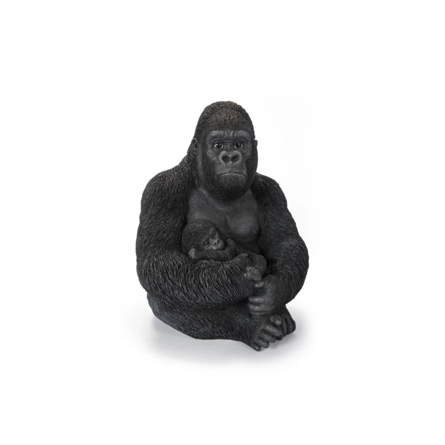KARE Design Modern Cuddle Gorilla Family Sculpture - Handmade Decor Figurine for Home & Office