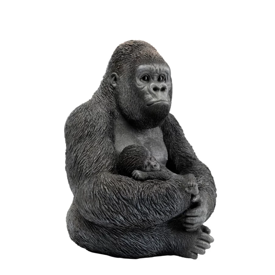 KARE Design Modern Cuddle Gorilla Family Sculpture - Handmade Decor Figurine for Home & Office