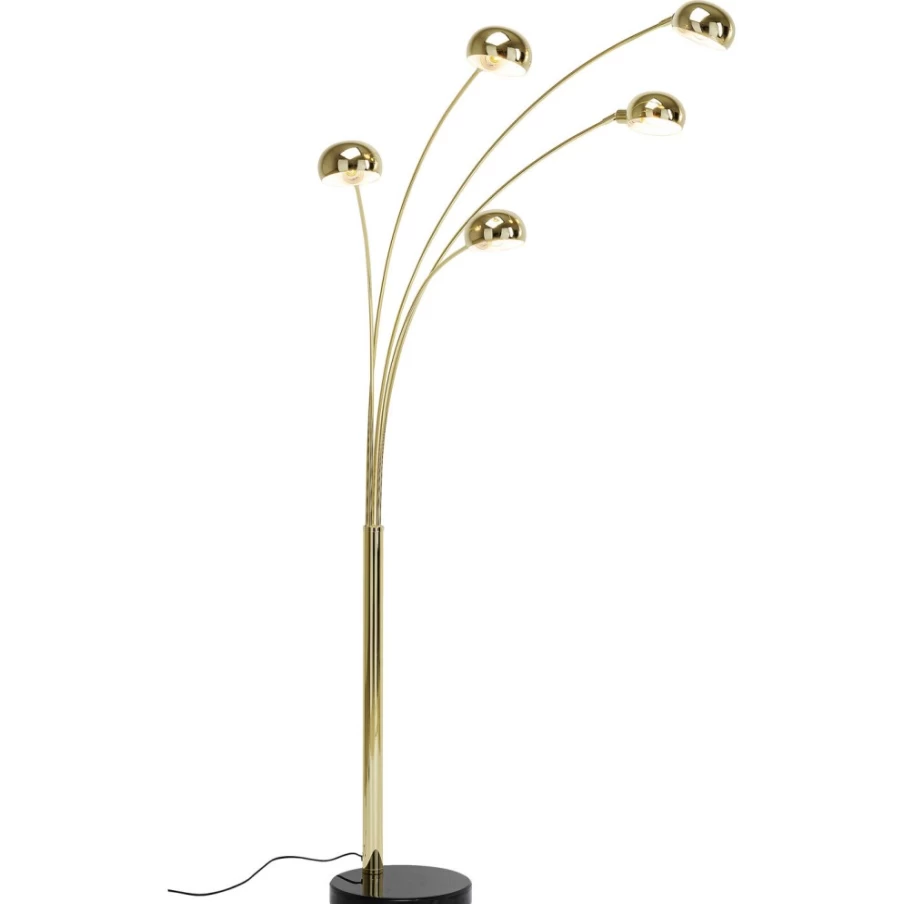 "KARE Design Modern Five-Finger Brass Floor Lamp for Living Room"