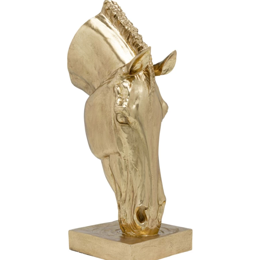 KARE Design Modern Gold Horse Head Wall Decor - 72Cm Sculptural Art Deco Object for Home & Office