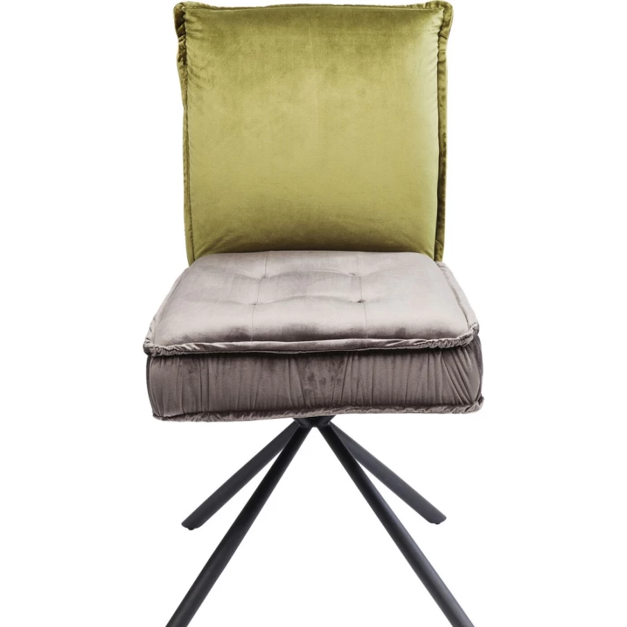 "KARE Design Chelsea Green Swivel Chair - Modern 360-Degree Rotating Lounge Chair"