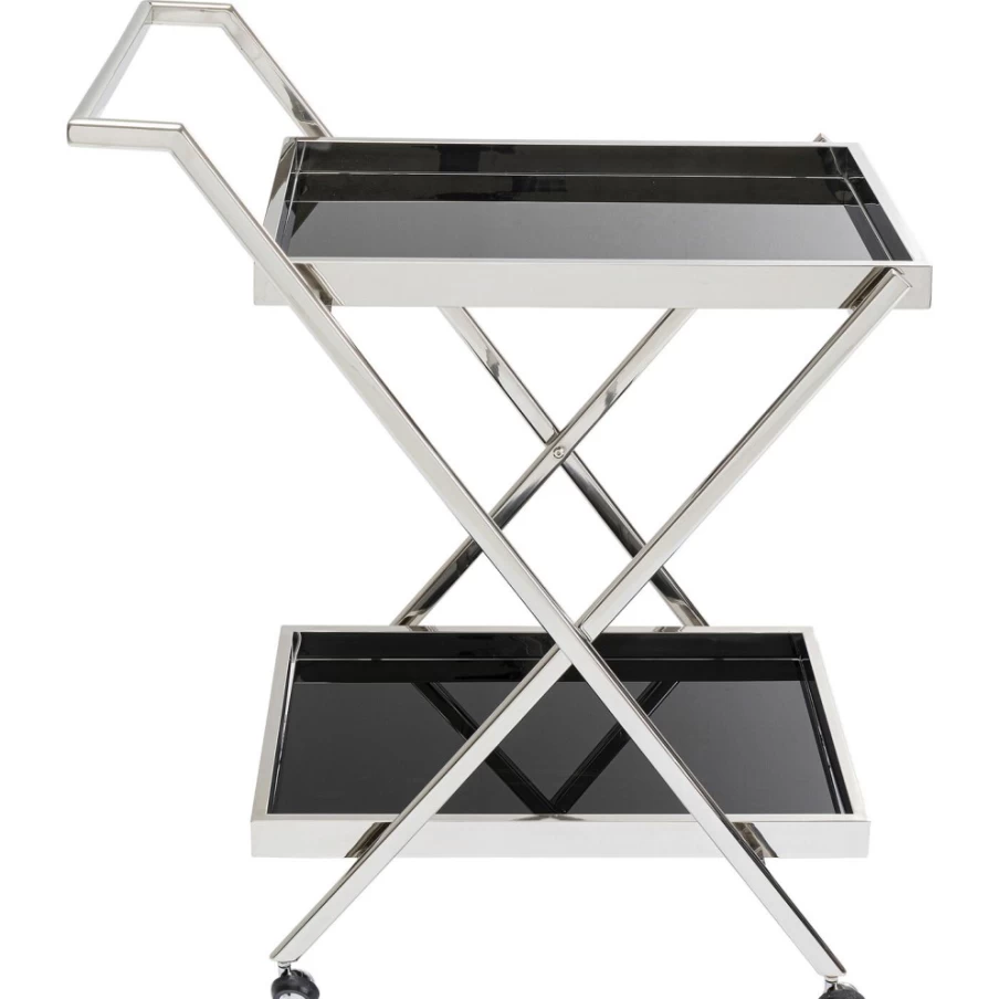 KARE Design Modern Silver Casino Tray Table - Stylish Side Table for Living Room