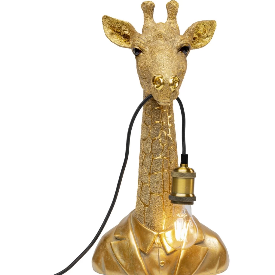 "KARE Design Gold Giraffe Animal Table Lamp – 50cm Modern Decorative Lighting"
