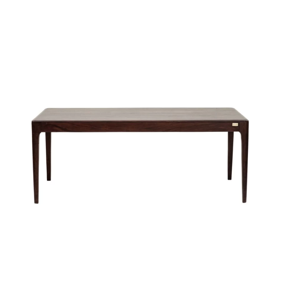 KARE Design Brooklyn Walnut Dining Table 200 x 100 cm Solid Wood Modern Kitchen Table