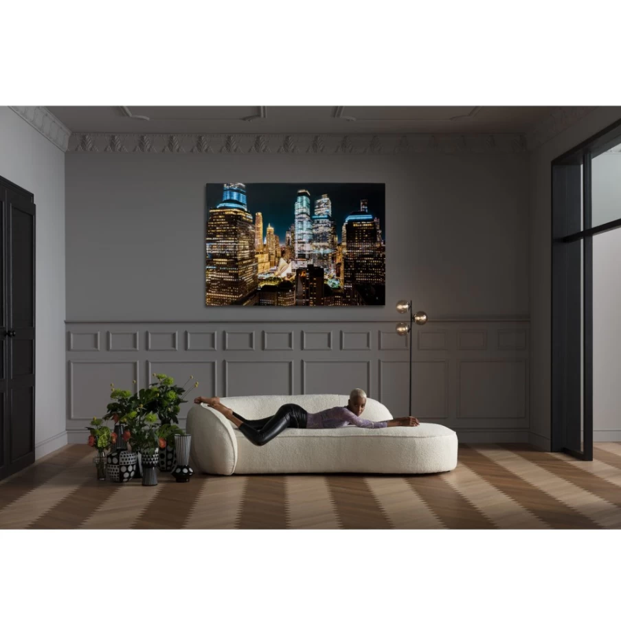 "KARE Design Modern Glass Skyline Night Art Print - 150x100cm Wall Decor Picture"