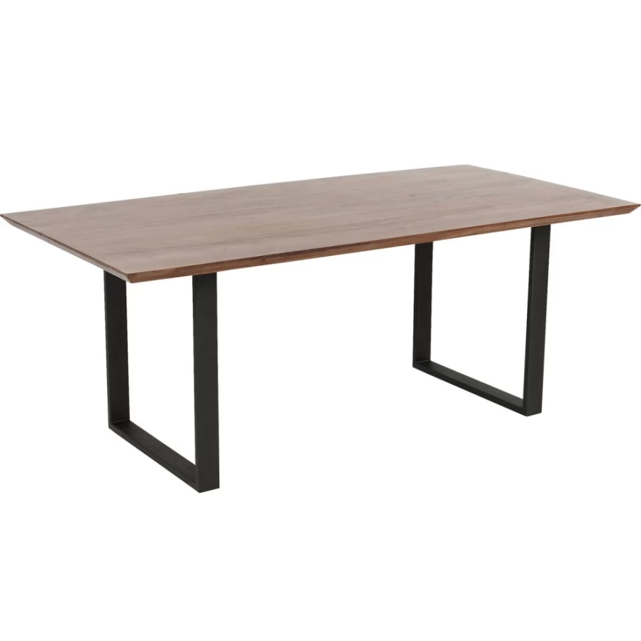KARE Design Modern Dark Steel Dining Table - 180x90cm Industrial Style Table Symphony Collection