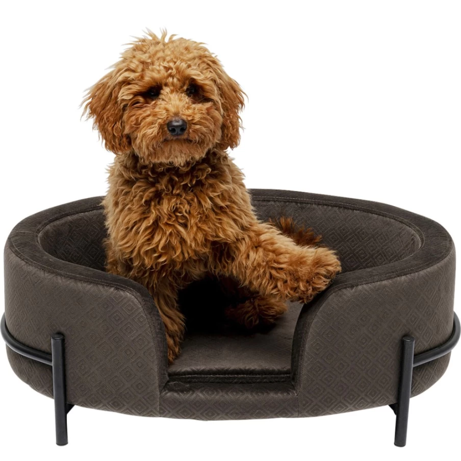 KARE Design Grey Plush Dog & Cat Bed - Ultra Soft Dream Day Pet Cushion for Comfortable Sleep