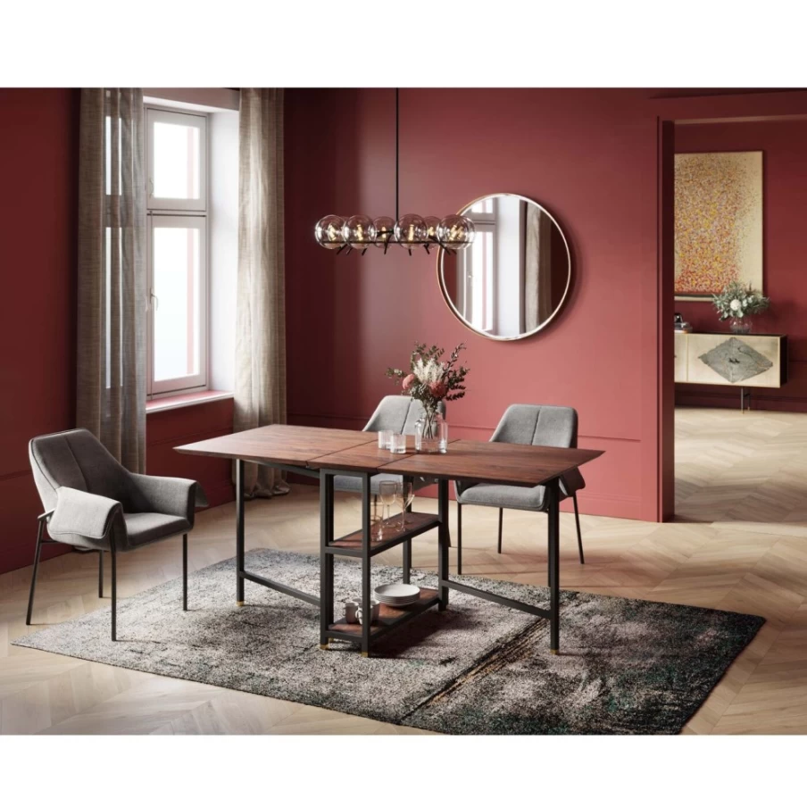 KARE Design Ravello Extension Dining Table 35-70-140cm Width Adjustable 80cm Height