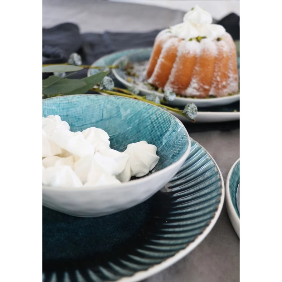 KARE Design Mustique Decorative Plate 29cm - Stylish Rim Tableware for Modern Dining