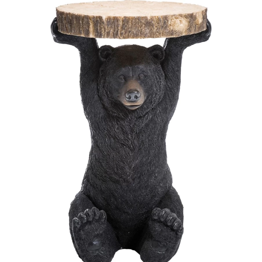 KARE Design Modern Bear Side Table - 33cm Animal-Themed Nightstand for Bedroom Decor
