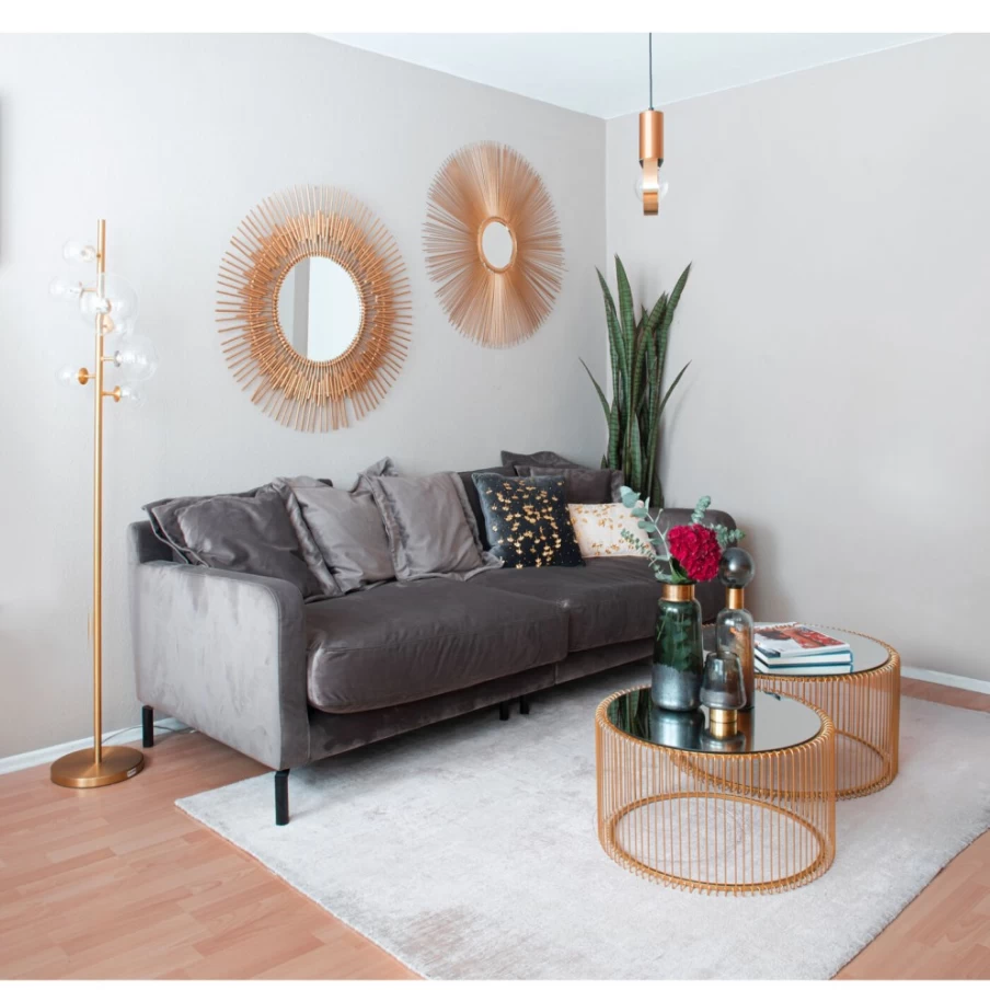 "KARE Design Modern Taupe 2-Seater Sofa - Stylish Lullaby Collection for Living Room"