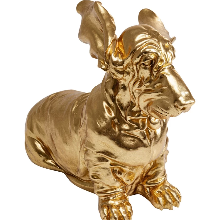 KARE Design Modern Gold Coiffed Dog Sculpture 52cm Home Decor Figurine