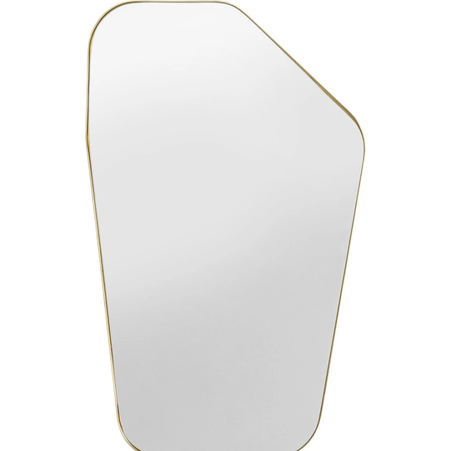 KARE Design Modern Brass Wall Mirror 64x95cm - Elegant Decorative Round Mirror for Living Room & Bedroom