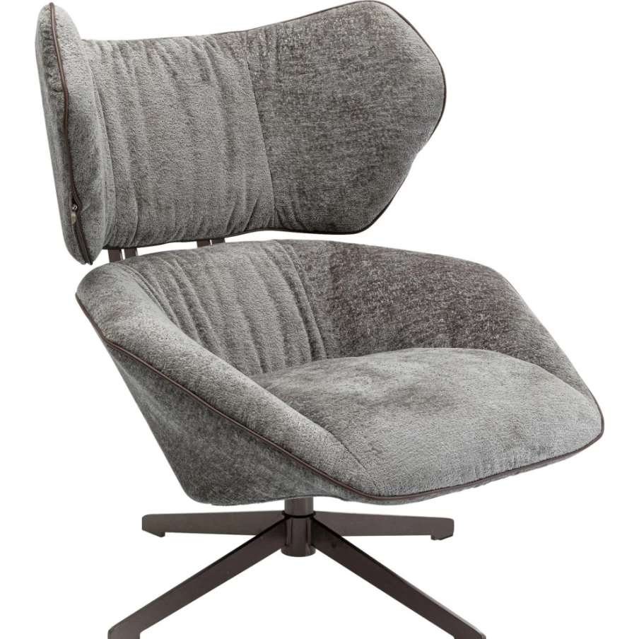 "KARE Design Modern Swivel Armchair for Office - Stylish Oval Rotating Chair"