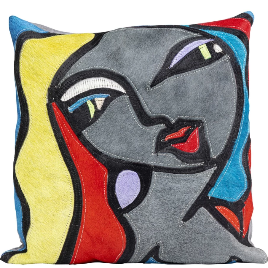 KARE Design Monique Blonde Hair Decorative Cushion Cover 40x40 cm Modern Home Pillow