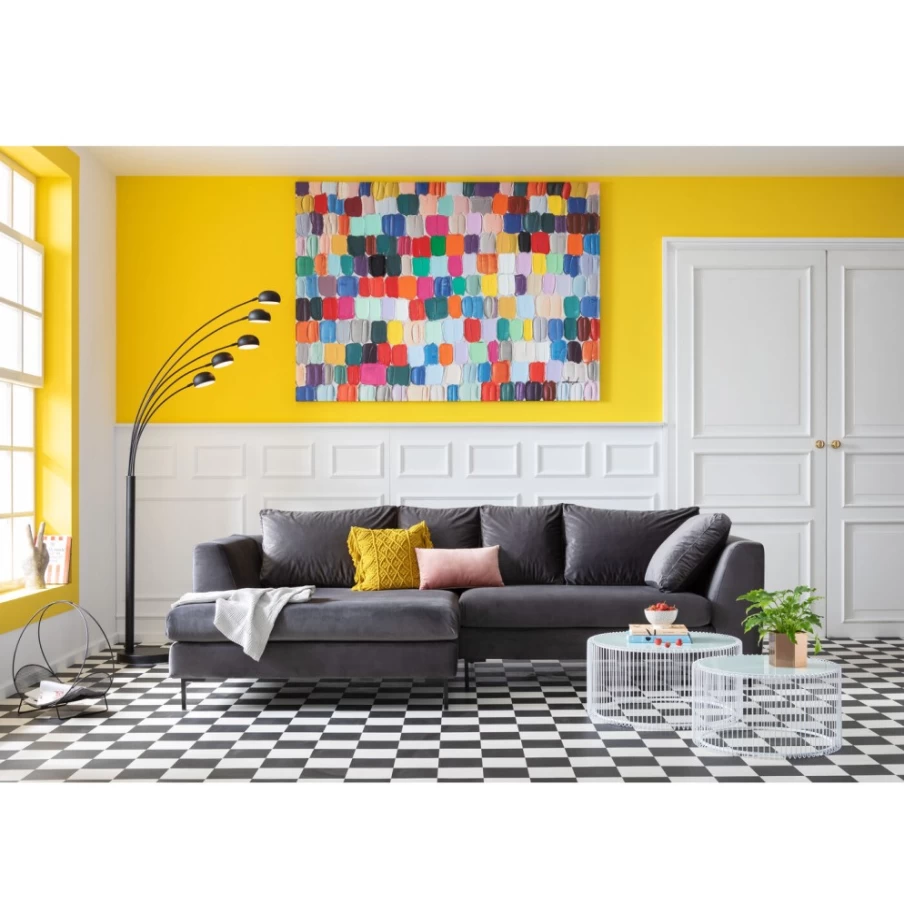 KARE Design Modern Abstract Picture with Colorful Dots Wall Art - 200x140cm Vibrant Large Canvas Painting for Home Decor