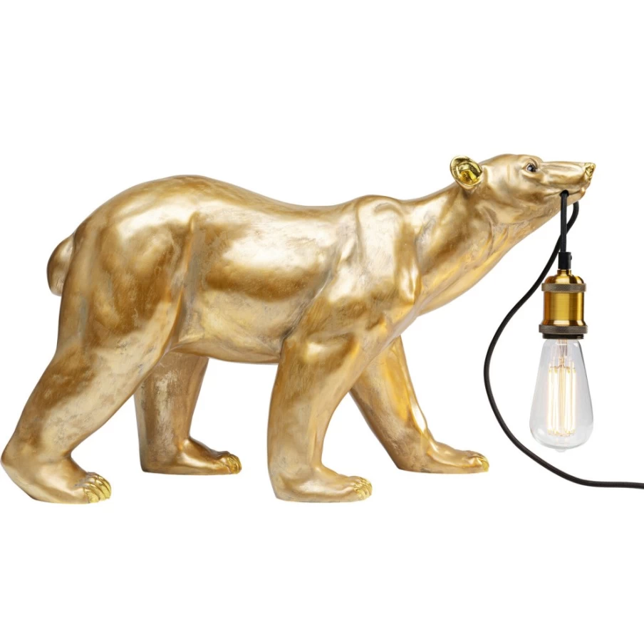 KARE Design Modern Polar Bear Floor Lamp - 36cm Tall Animal Sculpture Lighting for Living Room