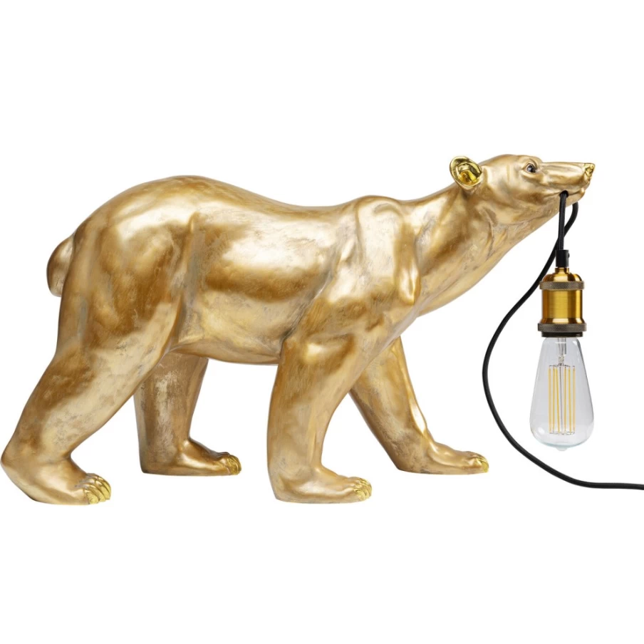 KARE Design Modern Polar Bear Floor Lamp - 36cm Tall Animal Sculpture Lighting for Living Room