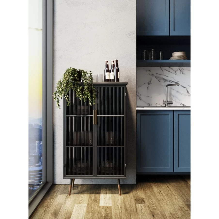 KARE Design Modern 2-Door Cabinet La Gomera - Stylish Storage Solution for Living Room or Bedroom