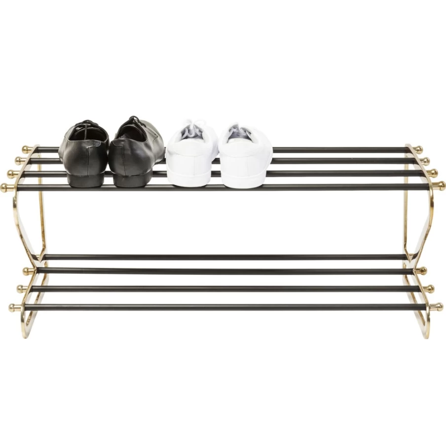 KARE Design Modern Shoe Rack 84x34cm - Space Saving Entryway Shoe Organizer for Small Spaces