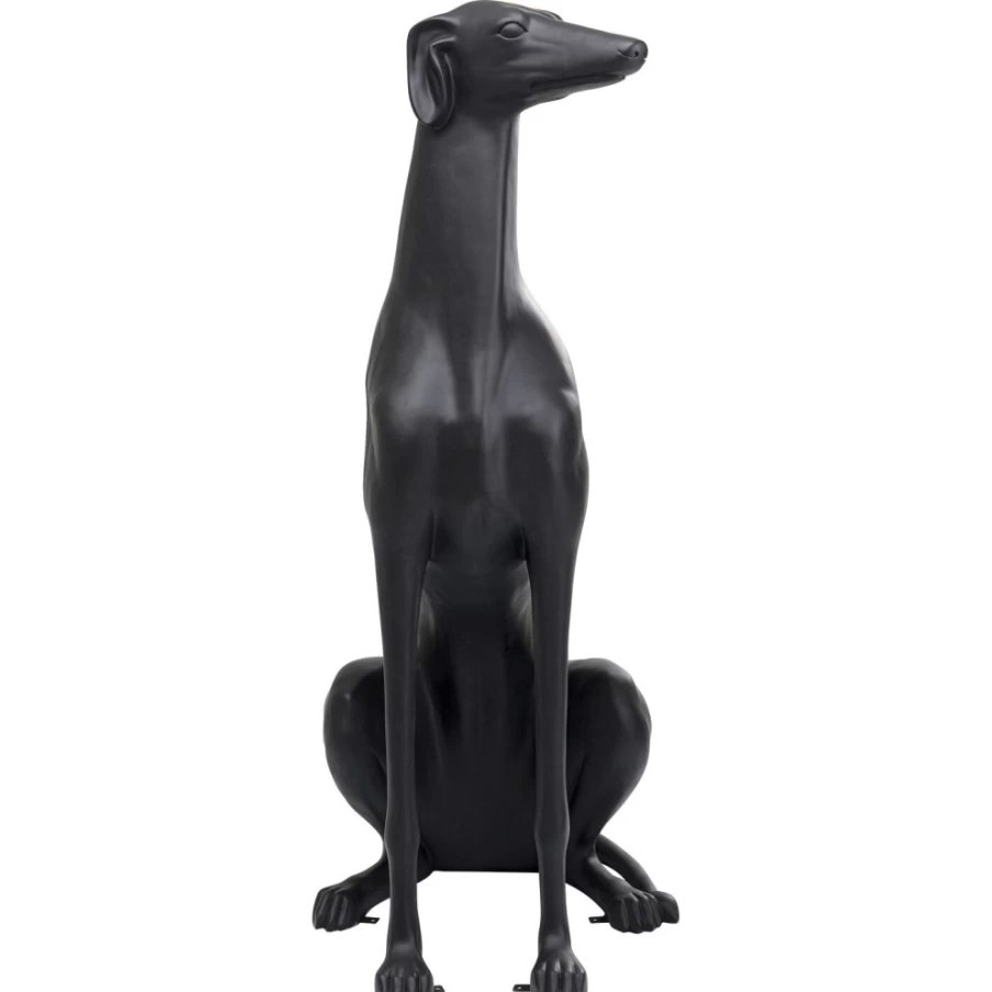 "KARE Design Modern Greyhound Sculpture - Oskar Black 180cm Tall Statue for Home Decor"