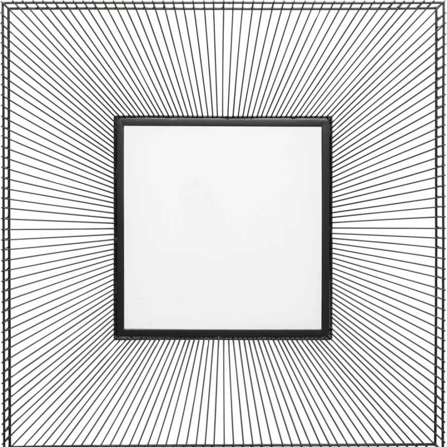 KARE Design Modern Black Square Mirror 91x91 cm for Wall Decor