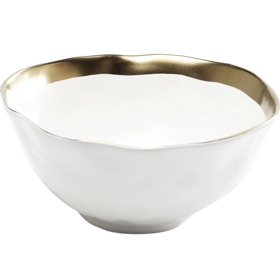 KARE Design Modern White Ceramic Cereal Bowl - 15cm Bell-Shaped Dining Essential
