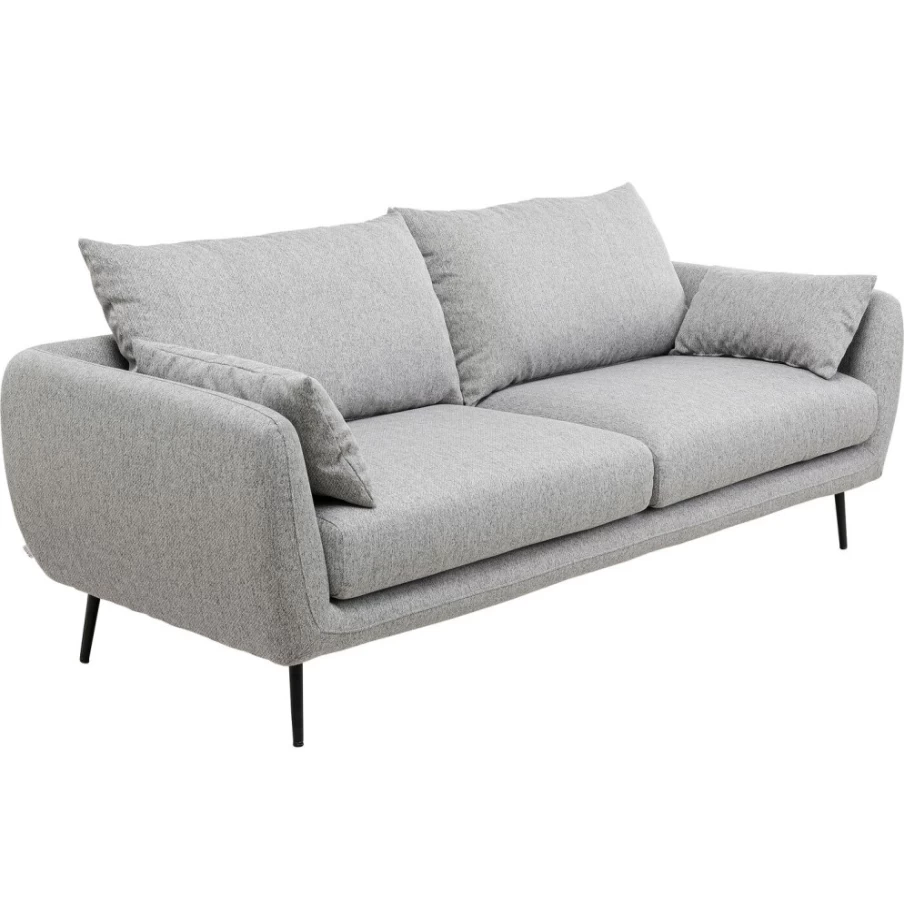 "KARE Design Amalfi 2-Seater Grey Sofa 219cm Modern Luxury Living Room Furniture"