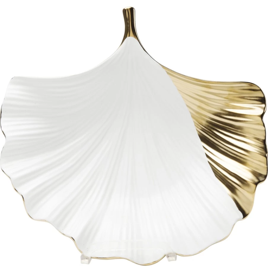 "KARE Design Modern Ginkgo Leaf Decorative Bowl - Elegant Side Table Decor"