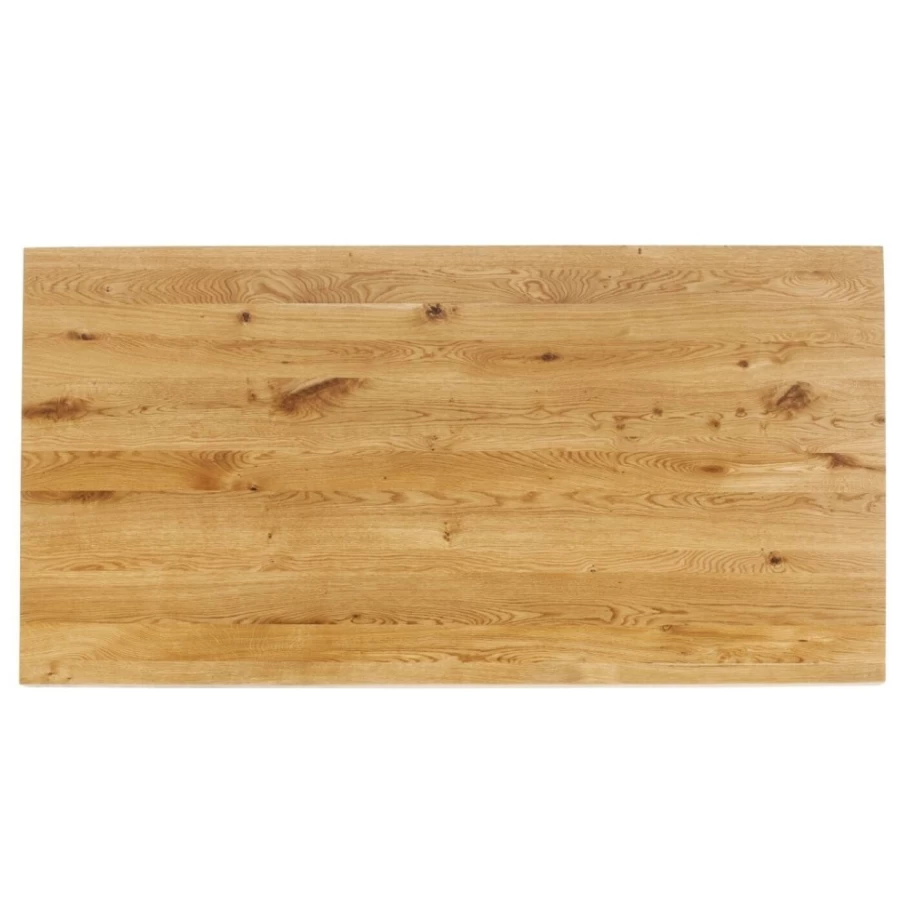 KARE Design Modern Swiss Edge Oak Wood Table Top 200cm x 100cm Dining Desk Surface
