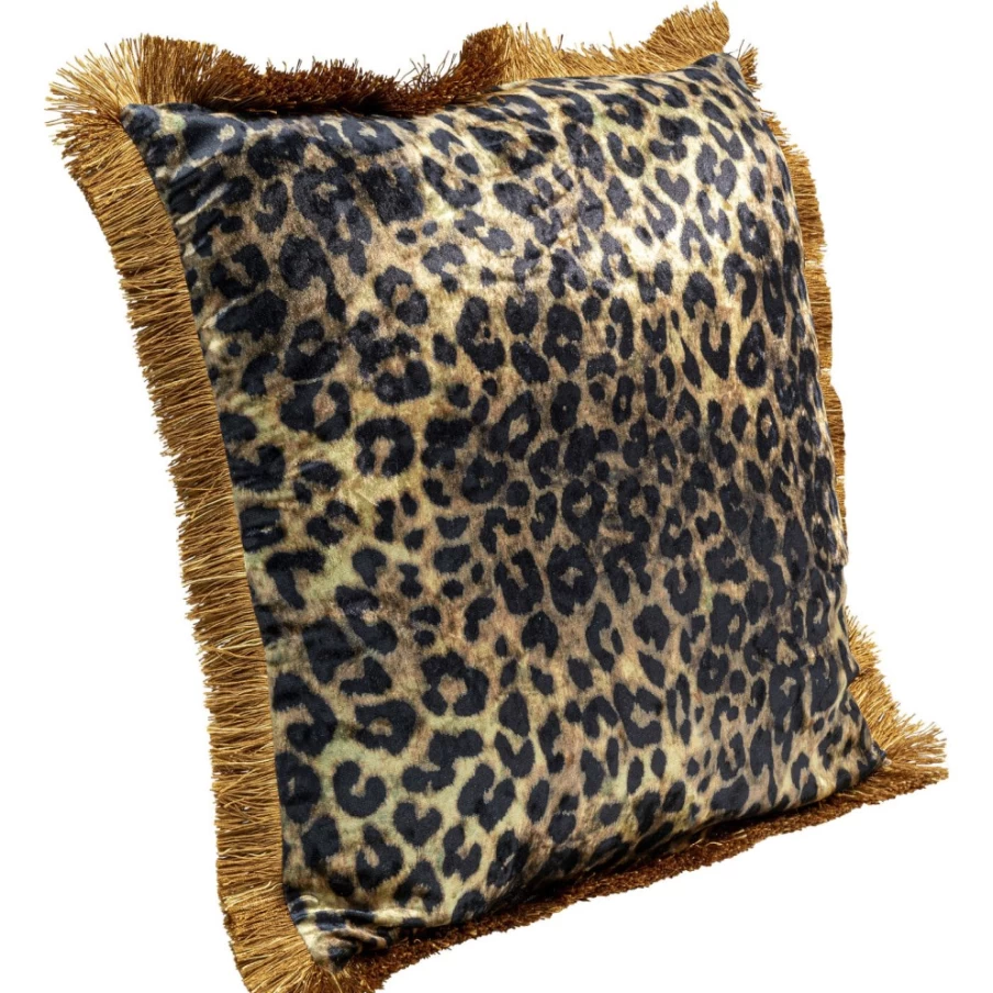 KARE Design Modern Cushion Cover Leo Fringe Pattern 45x45 cm Decorative Pillow Case Home Decor