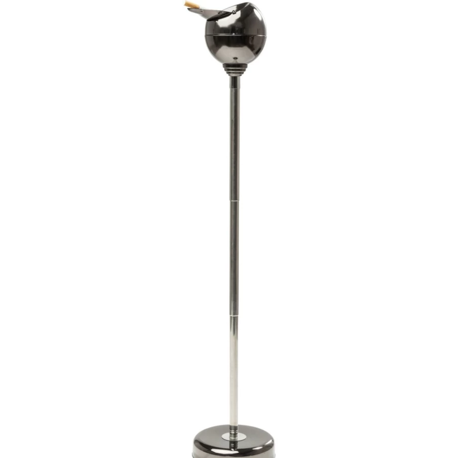KARE Design Modern Gunmetal Sphere Floor Ashtray for Indoor Outdoor Use