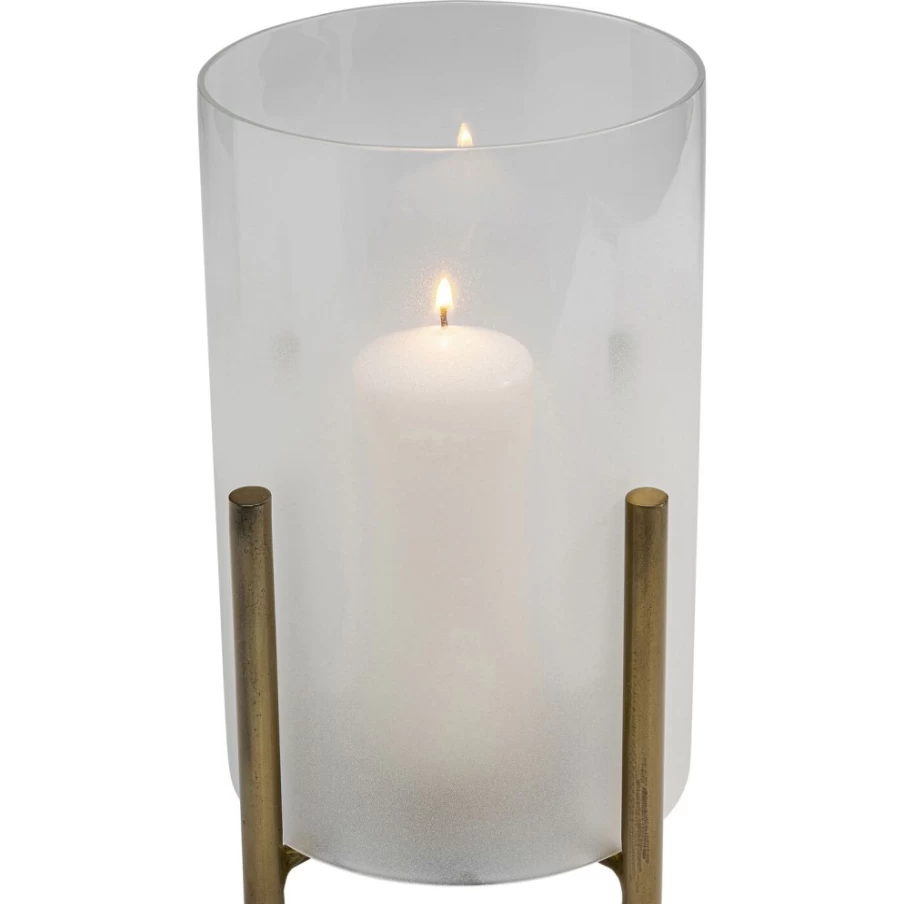 KARE Design Modern Storm Lamp Pillar - 25Cm Steam Finish Outdoor Lighting