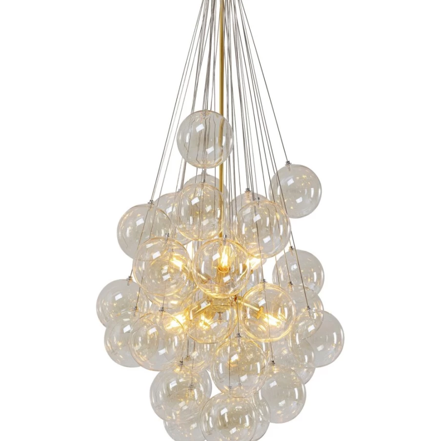 KARE Design Modern Amber Snowballs Pendant Light Fixture - 50cm Stylish Hanging Lamp for Home Decor