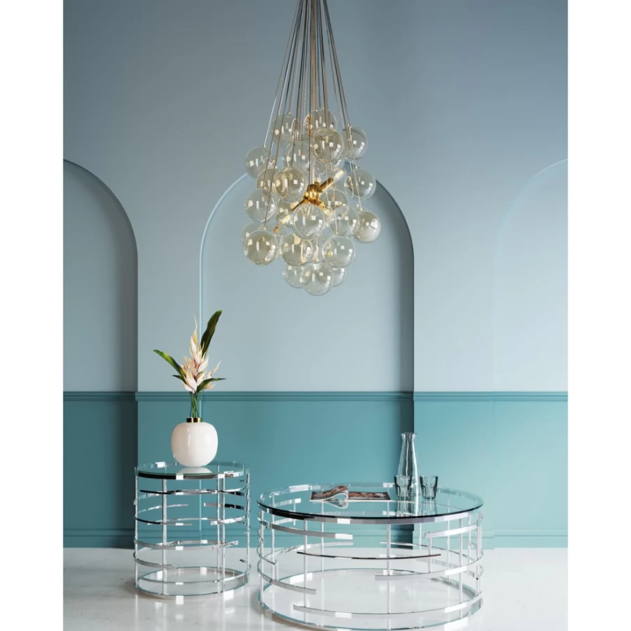 KARE Design Modern Amber Snowballs Pendant Light Fixture - 50cm Stylish Hanging Lamp for Home Decor