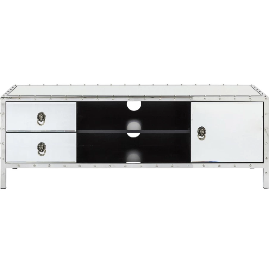 "KARE Design Modern Lowboard TV Stand with Rivet Detailing - Stylish Living Room Furniture"