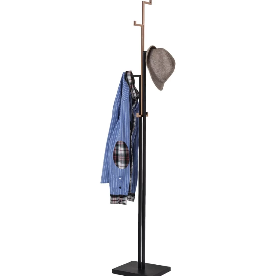 "KARE Design Modern Coat Stand in Casino Copper Finish - Freestanding Entryway Organizer"