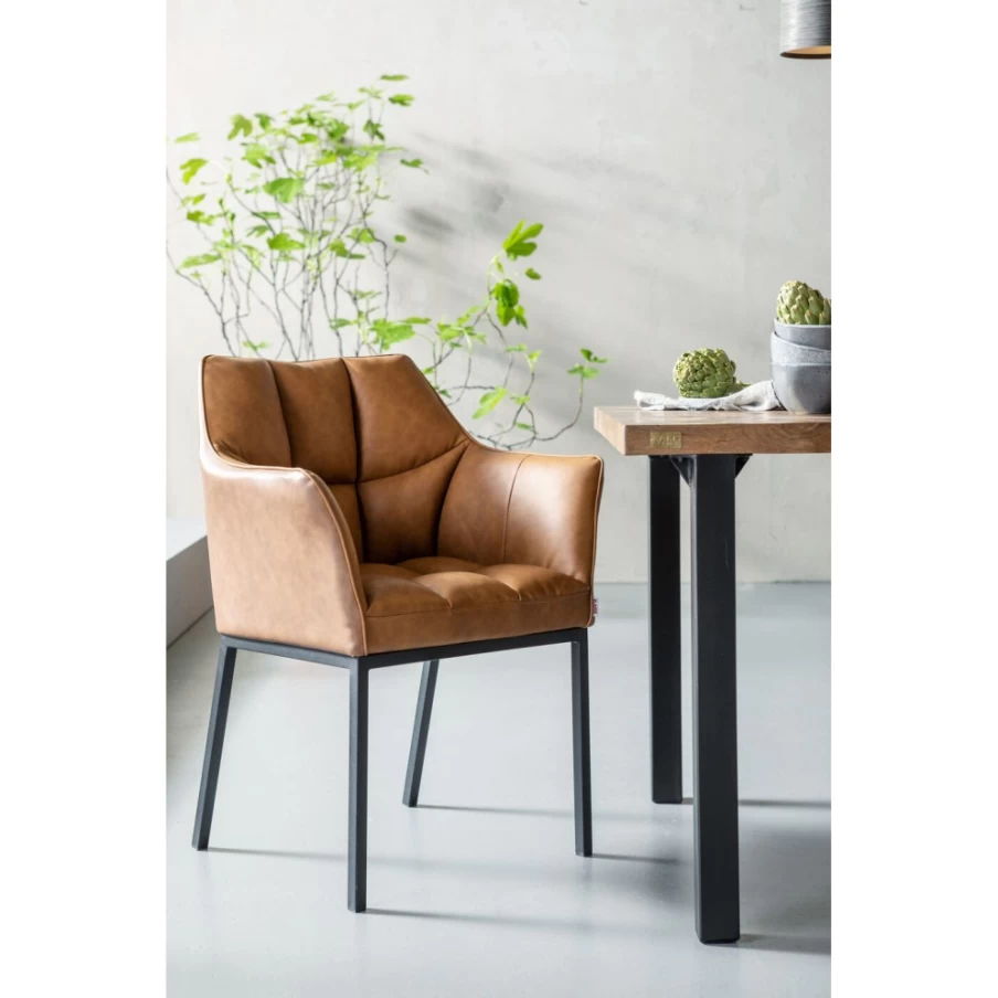 KARE Design Modern Brown Thinktank Chair with Armrests - Stylish & Comfortable Office Seating