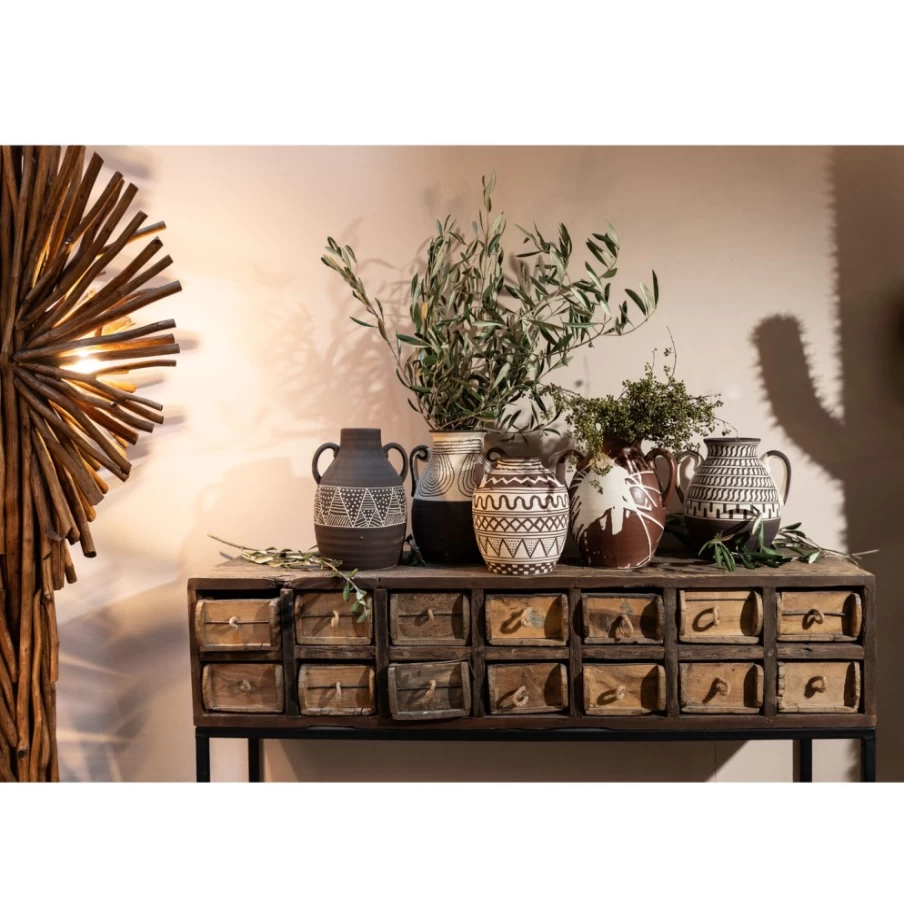 KARE Design Modern Akua Vase - 25cm Decorative Ceramic Flower Vase for Home Decor
