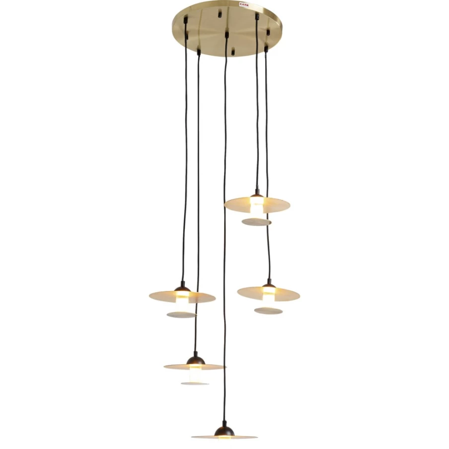 KARE Design Modern Spiral Disc Pendant Lamp - Cinque Style Lighting for Contemporary Interiors