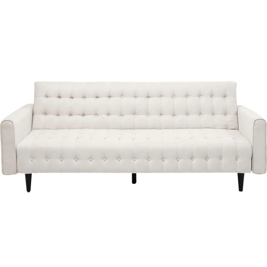 KARE Design Modern Sofa Bed Milchbar Beige 219 cm Convertible Sleeper Couch for Living Room